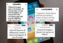 I titoli delle testate analizzate: La Repubblica, La Stampa e Il Foglio